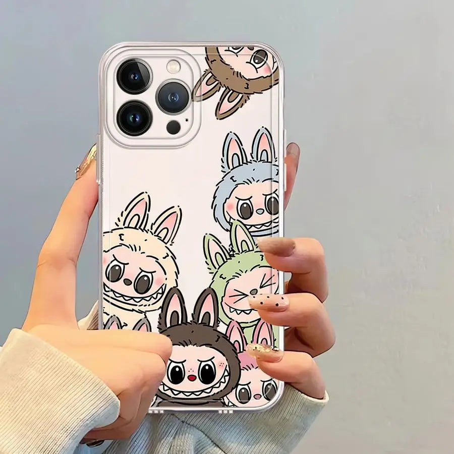 Case for Iphone XR 16 15 14 plus 16E 12 Mini 7 8 13 12 11 Pro MAX Soft Cover Cute Toy Doll