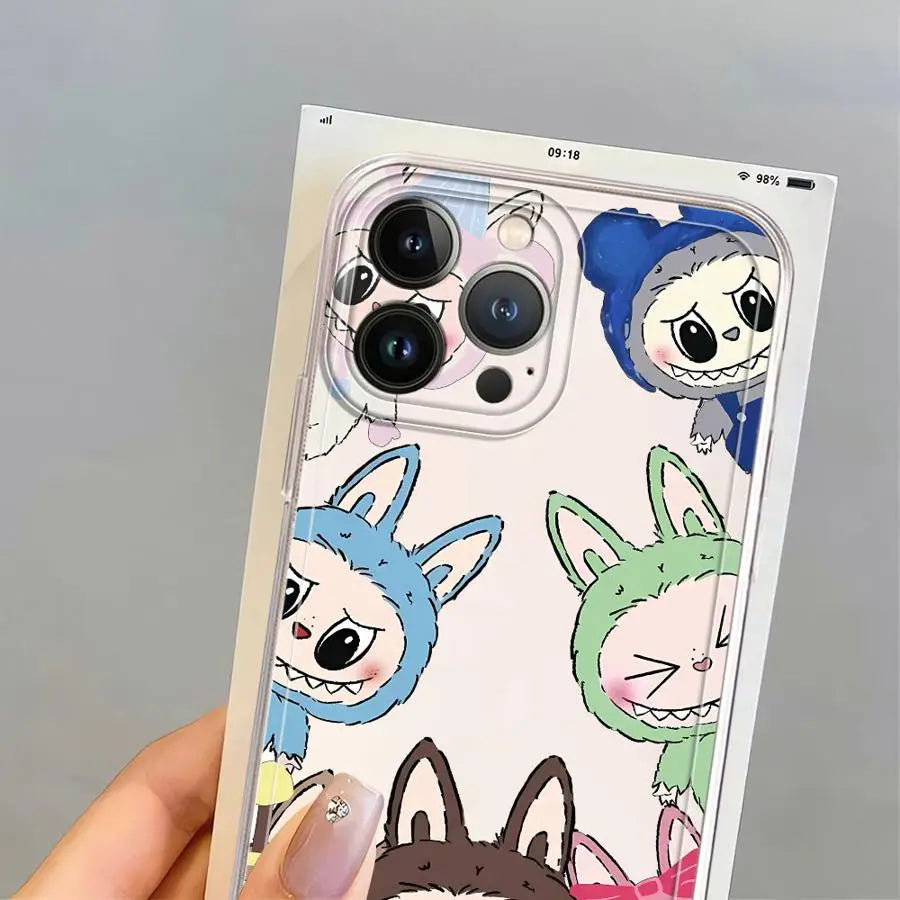Case for Iphone XR 16 15 14 plus 16E 12 Mini 7 8 13 12 11 Pro MAX Soft Cover Cute Toy Doll