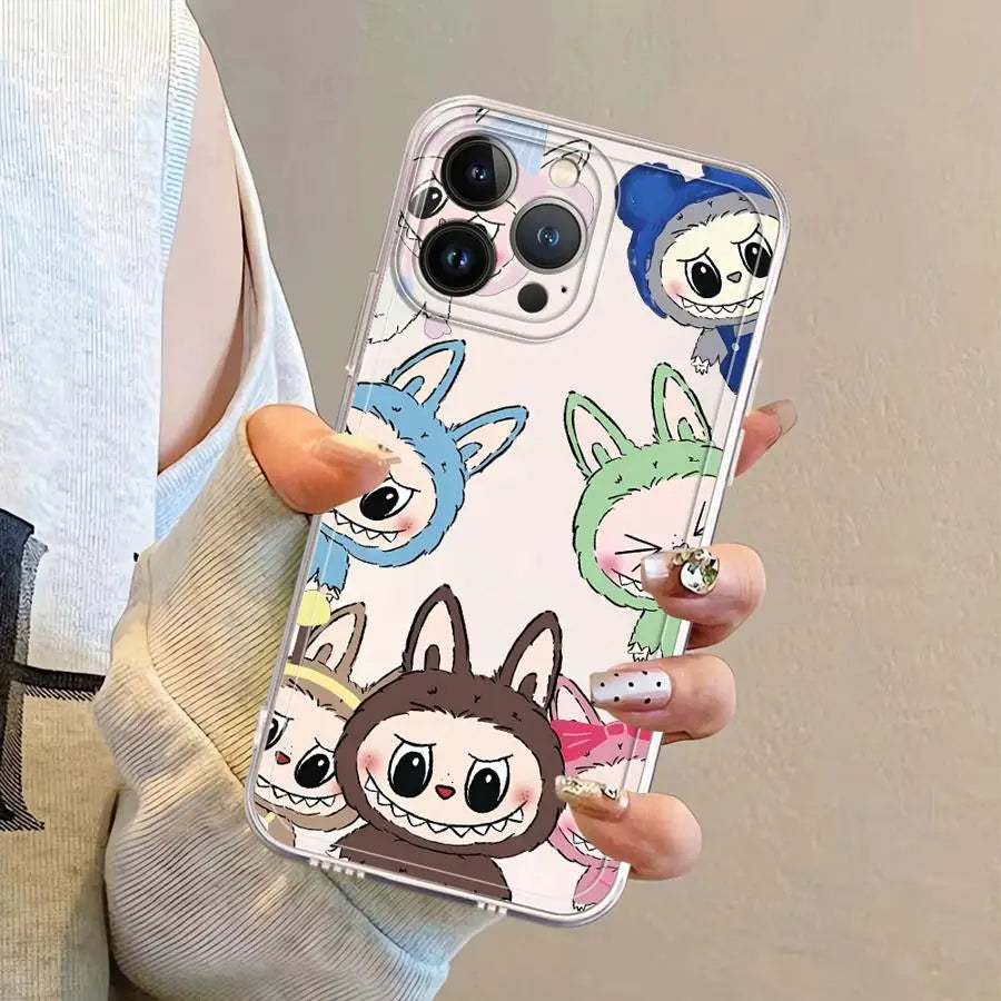 Case for Iphone XR 16 15 14 plus 16E 12 Mini 7 8 13 12 11 Pro MAX Soft Cover Cute Toy Doll