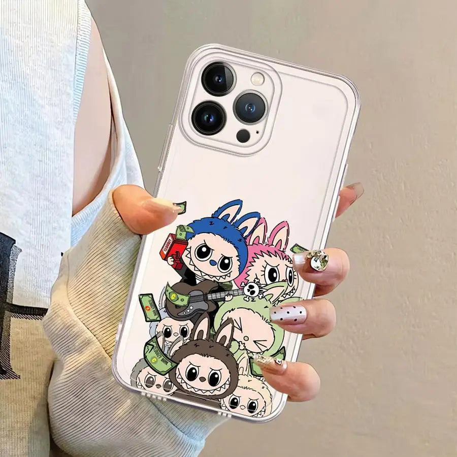 Case for Iphone XR 16 15 14 plus 16E 12 Mini 7 8 13 12 11 Pro MAX Soft Cover Cute Toy Doll